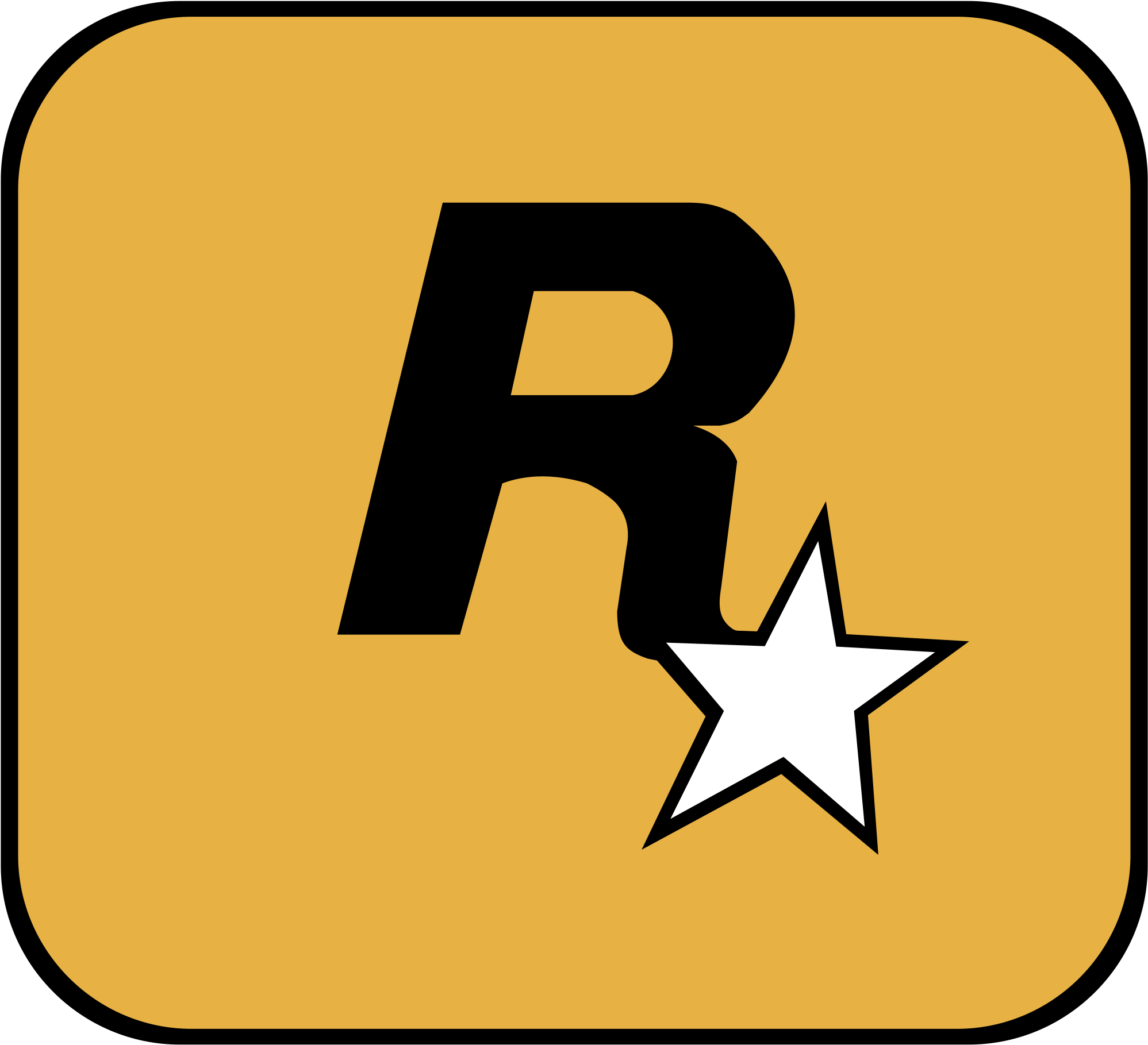 Rockstar Logo Png Transparent - Rockstar Games Logo Vector (2400x2400), Png Download