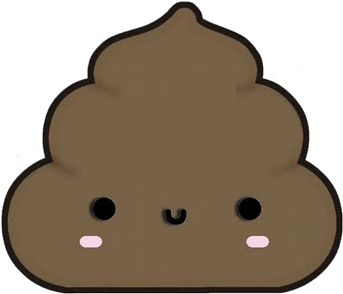 Clipart Black And White Library Kawaii Clipart Poop - Coco Png (348x400), Png Download