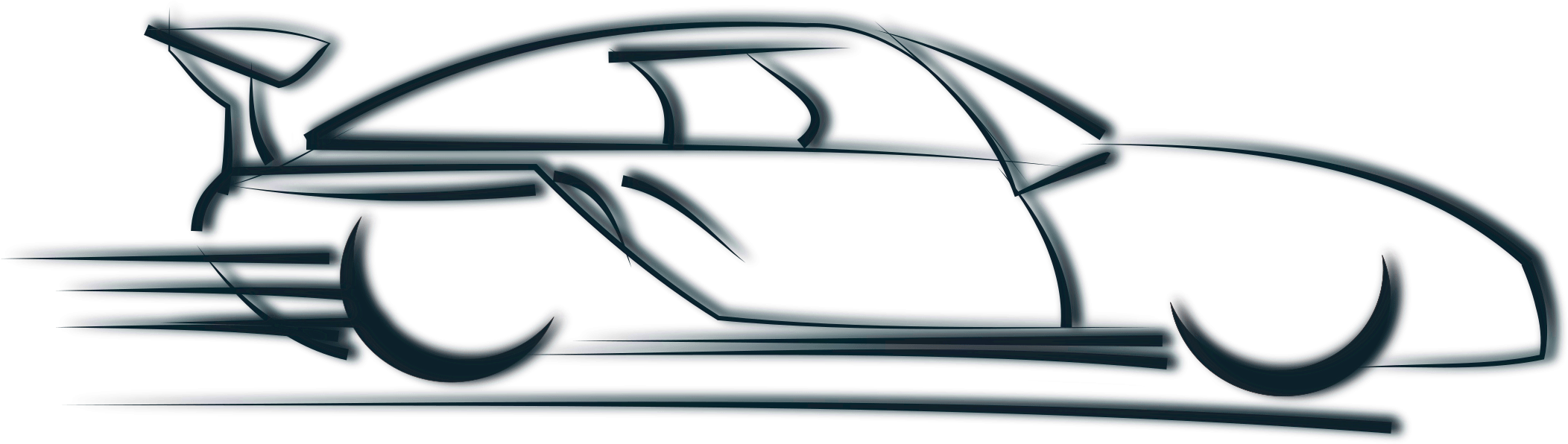 Clipart Moving Car Icon Png Download Free Images In - Black And White Car Speed Clipart (2400x2400), Png Download