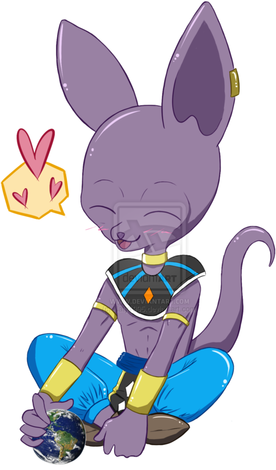 Chibi Bills Render By Naty1995-d6s7p38 - Dragon Ball Beerus Cute (748x1069), Png Download