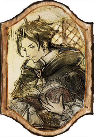 More Octopath Progress - Cyrus From Octopath Traveler (307x443), Png Download