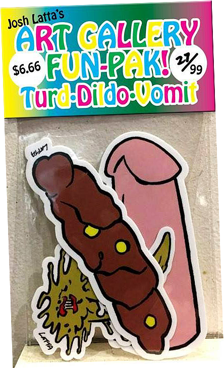 Image Of Josh Latta's Art Gallery Fun-pak Stickers - Cartoon (500x743), Png Download