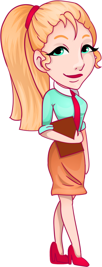 Office Women Vector Png Transparent Image - Engineer Women Vector Png (500x976), Png Download