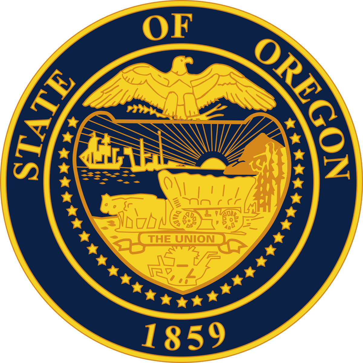 Oregon State Seal (1000x1000), Png Download