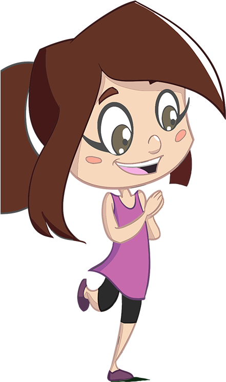 Wide Format, Transparent Background - Cartoon Girl No Background (1024x768), Png Download