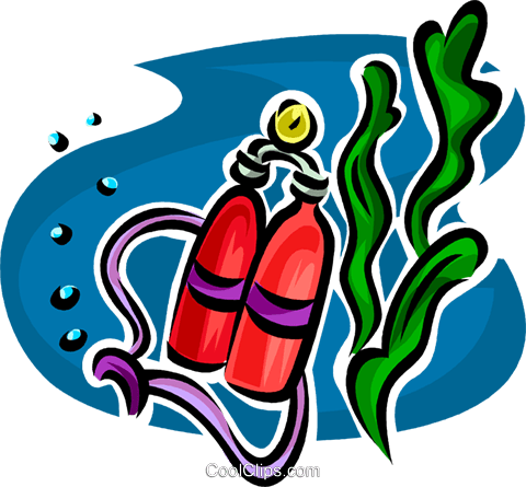 Scuba Oxygen Tanks - Clip Art (480x445), Png Download