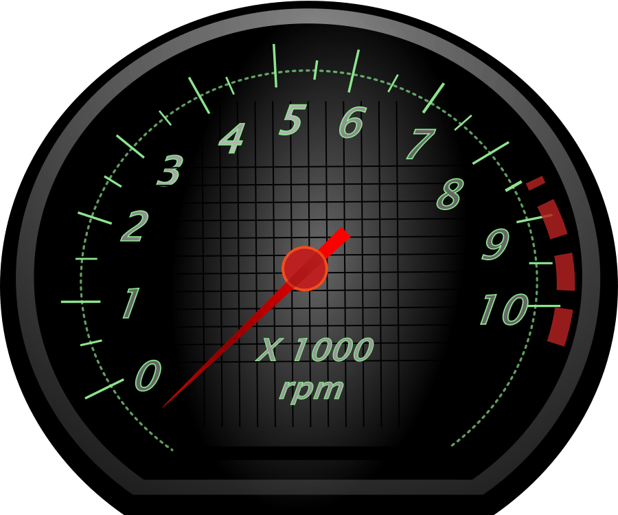 Gauge Cliparts Png - Rpm Gauge Clipart (900x750), Png Download