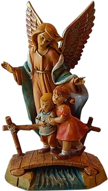 Fontanini Depose Italy Guardian Angel Of Children - Guardian Angel (634x634), Png Download
