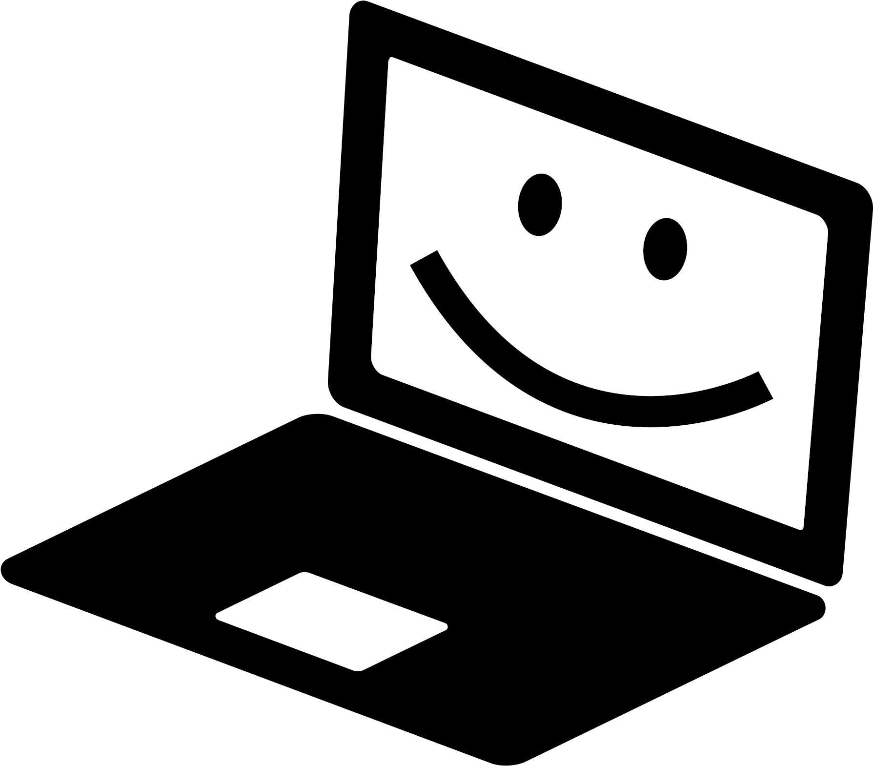 Laptop Clip Art - Black And White Watermelon (2400x1697), Png Download