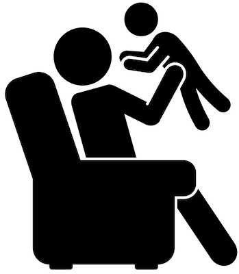 Chair Dad - Vector Graphics (500x500), Png Download