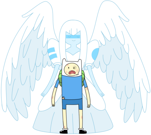 Animation, Boy, And Cartoon Image - Finn X Guardian Angel (500x457), Png Download