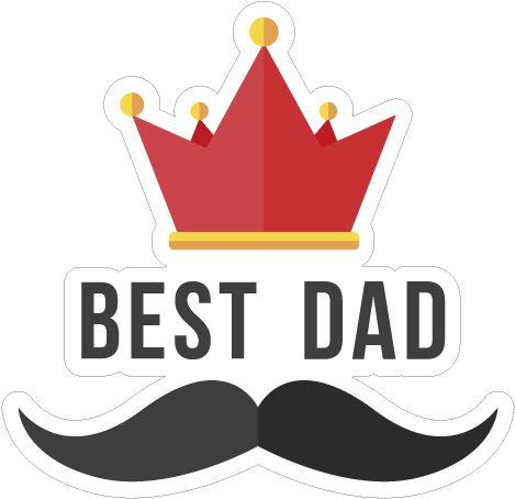 Melhor Pai - Happy Father's Day Png (500x500), Png Download
