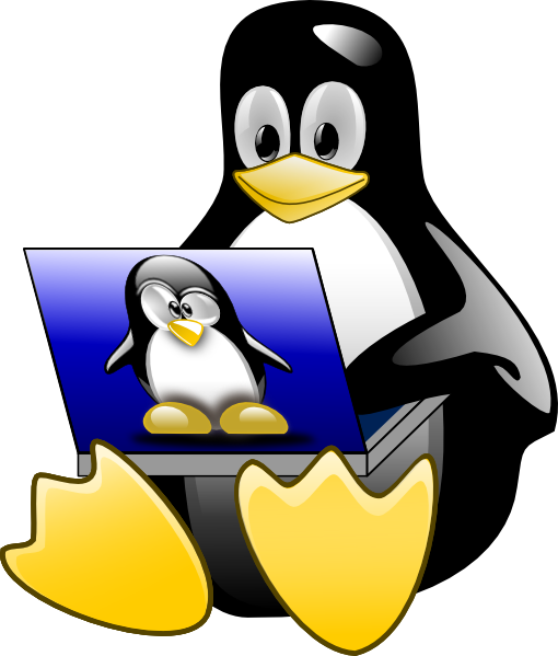 How To Set Use Tux Laptop Clipart (510x599), Png Download