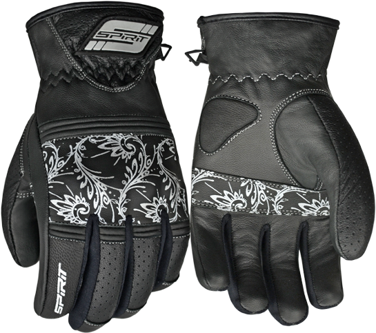 Short Motorcycle Gloves - Leather (650x536), Png Download
