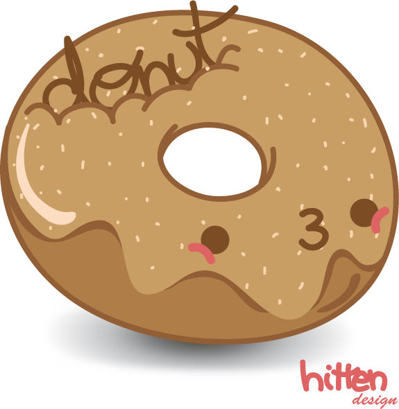 Donut Kawaii Png (575x590), Png Download