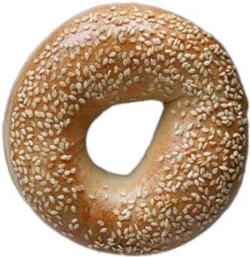 Bagel Sesame - Bagel With Sesame Seeds (400x400), Png Download