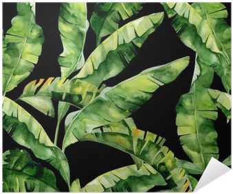 Seamless Watercolor Illustration Of Tropical Leaves, - Dense Jungle Round Mouse Pad Customized Non Slip Rubber (400x400), Png Download