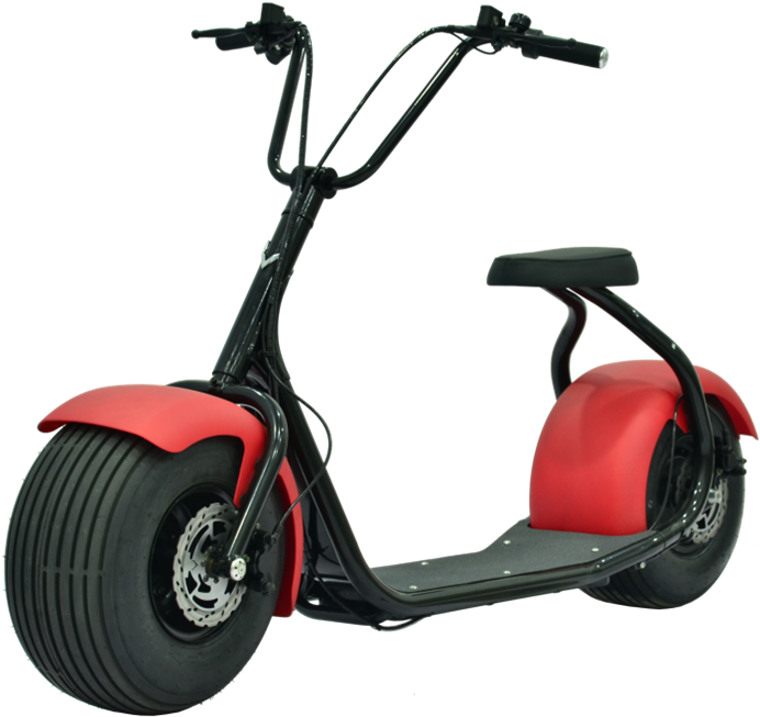 Harley Electric Scooter - Electric Scooter With Big Wheels (750x700), Png Download