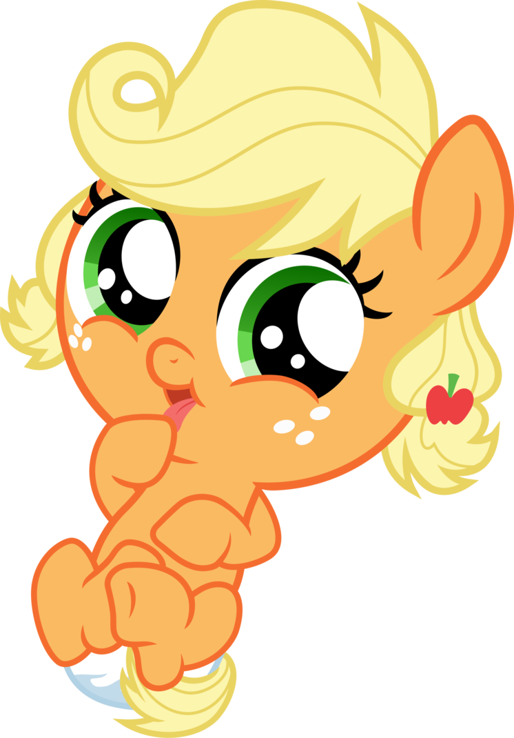 Picture Transparent Download Applejack By Magister - My Little Pony Babys (746x1070), Png Download