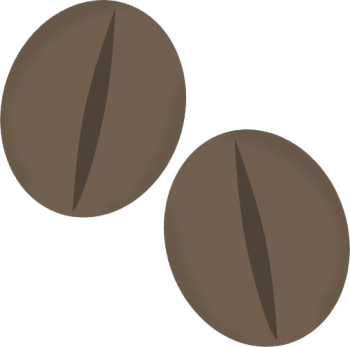 Cappuccino Clipart Coffee Bean - Coffee Beans Cute (350x347), Png Download