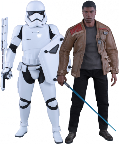 Hot Toys Finn & First Order Riot Control Stormtrooper - Hot Toys Finn And First Order Riot Control Stormtrooper (600x600), Png Download