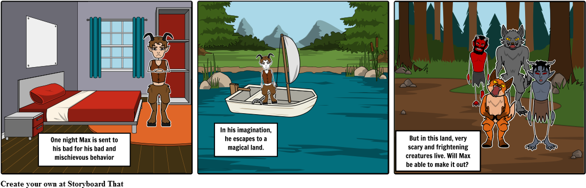 Where The Wild Things Are - Cartoon (1164x385), Png Download