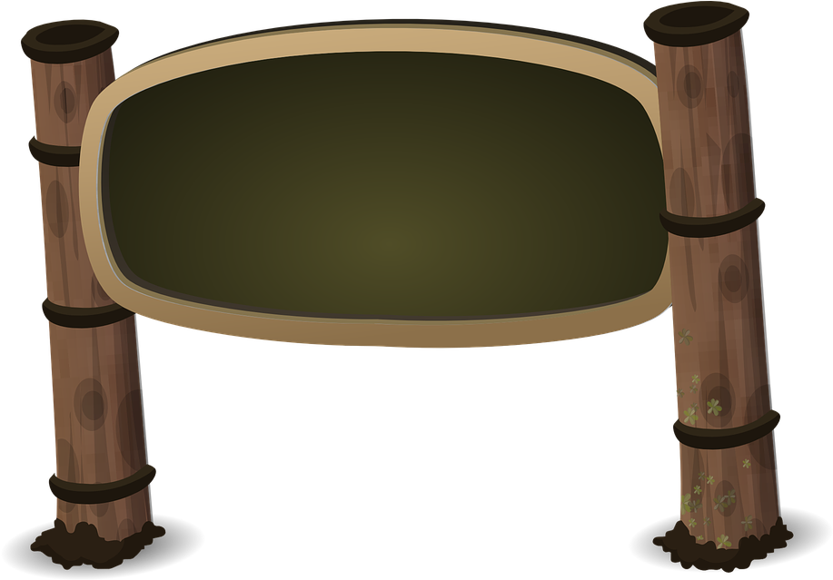 Wood Sign Clip Art At Clker - Papan Tanda Kayu (960x646), Png Download