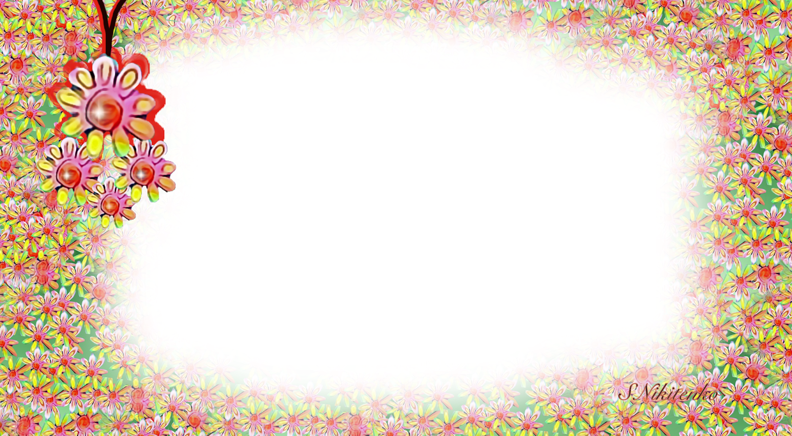 Рамка для презентации лето на прозрачном фоне