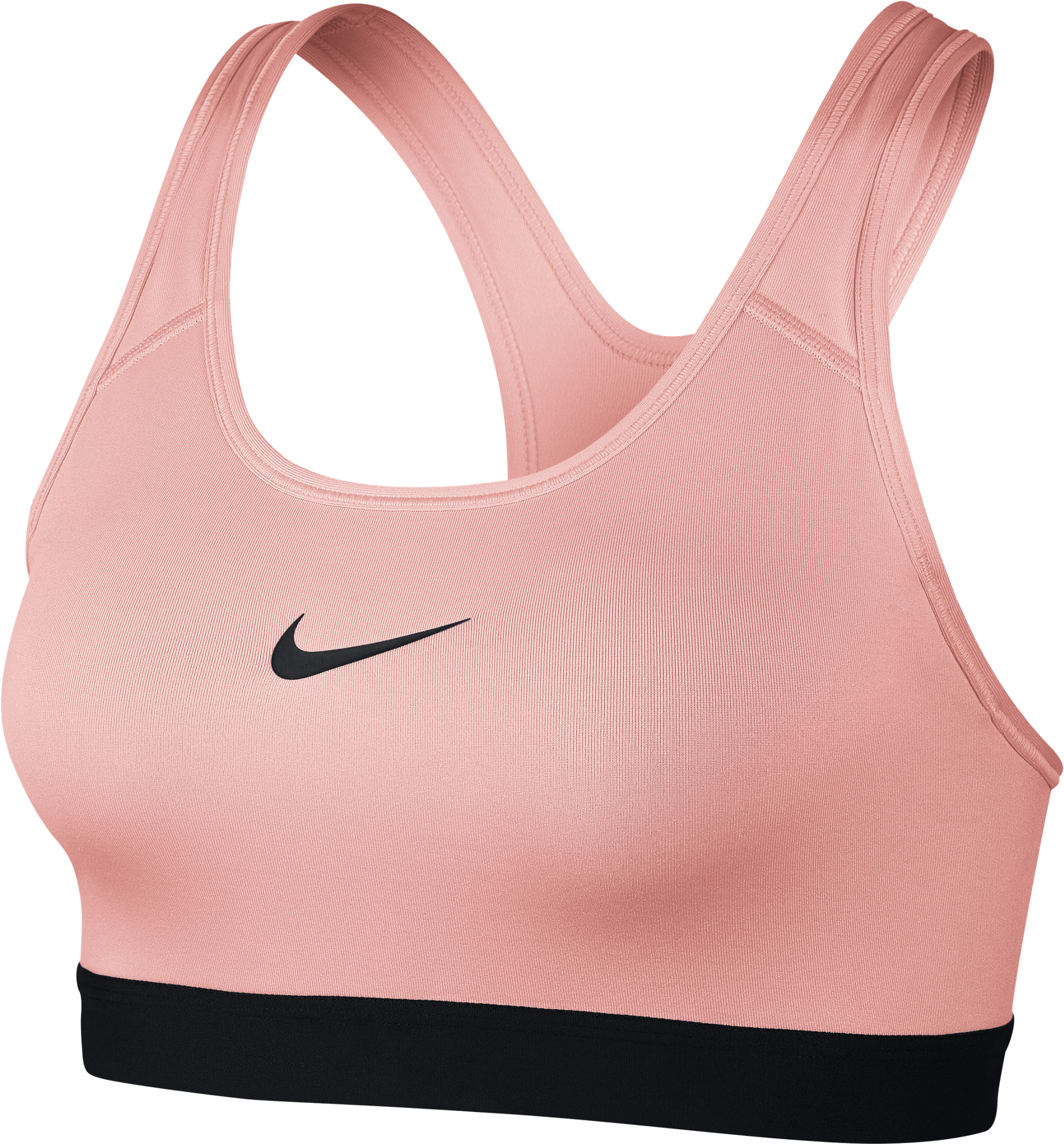 Buy Nike Classic Pad Sports Bra, Storm Pink/black/black - 823313 646 (2000x2000), Png Download