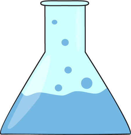 Blue Science Beaker Clip Art - Science Clipart (450x462), Png Download