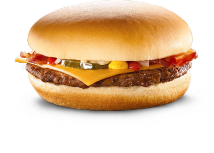 Mcdonald's Bacon Cheeseburger - Mcdonalds Burger Transparent Background (448x415), Png Download