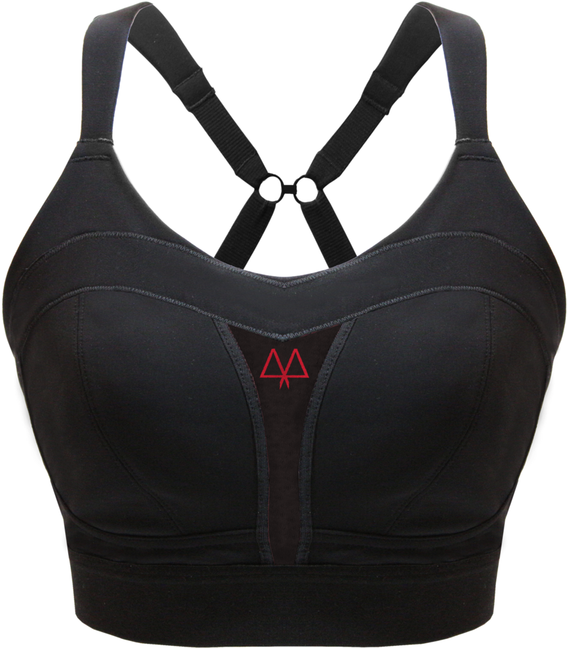 Solidarity High-impact Sports Bra - High Impact Sports Bra Black (1024x1513), Png Download