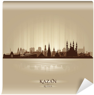 Kazan Russia Skyline City Silhouette Wall Mural • Pixers® - Силуэт Города Казань (400x400), Png Download