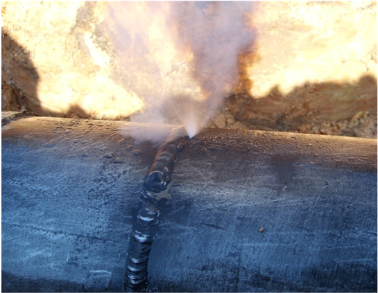 Ammonia Leak Located Close To A Circumferential Weld, - Wood (903x422), Png Download