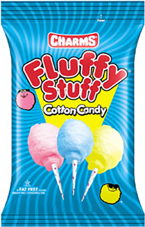 Charms Fluffy Stuff Cotton Candy For Fresh Candy And - Charms Fluffy Stuff Cotton Candy - 2.5 Oz Bag (500x500), Png Download