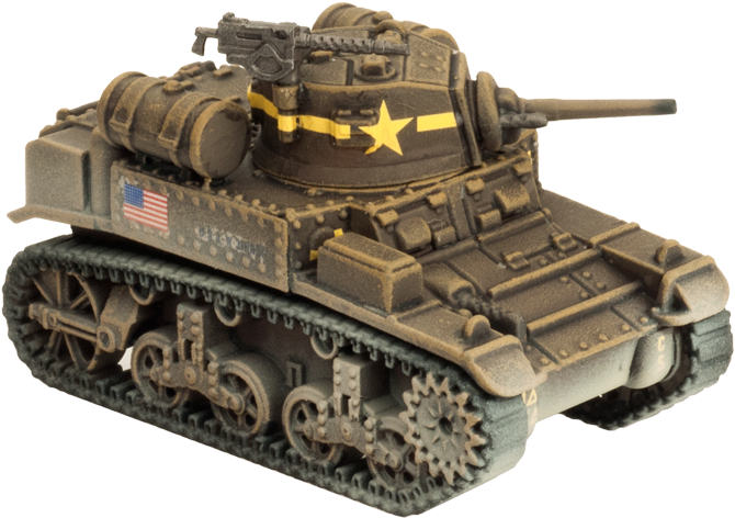 M3 Stuart Light Tank Platoon (ubx56) - Scale Model (690x488), Png Download