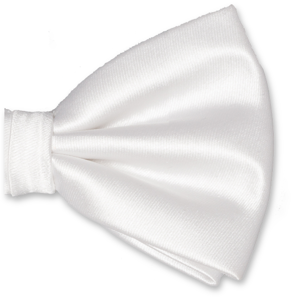 Bow Tie White - Satin (624x624), Png Download
