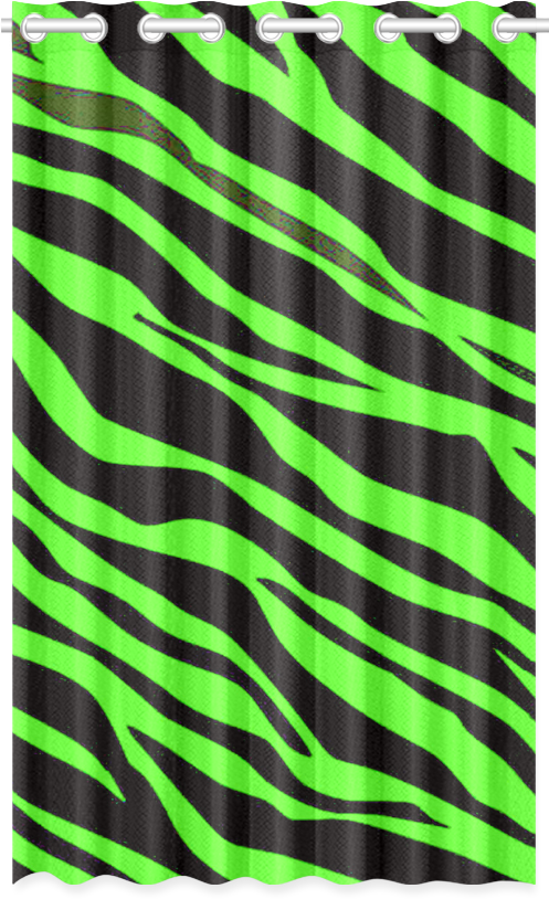 Neon Green Zebra Stripes New Window Curtain 50" X 84" - Hosiery (1000x1000), Png Download