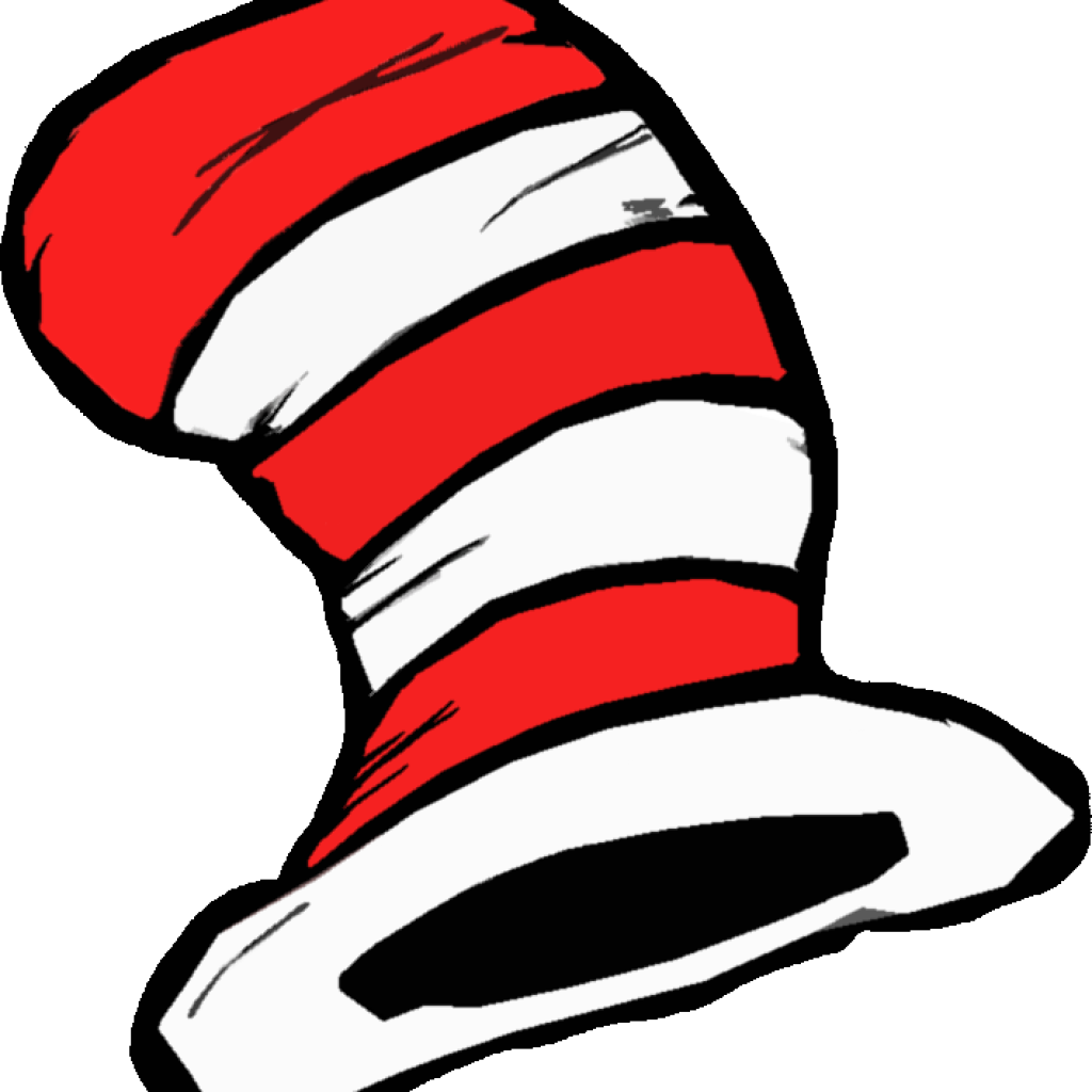 Dr Seuss Clip Art Free Images Dr Seuss Clip Art Fish - Cat In The Hat Black And White (1024x1024), Png Download
