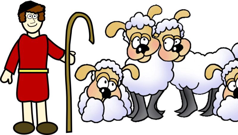 Shepherd Boy Clipart Sheep Herder - Flock Of Sheep Clip Art (800x454), Png Download