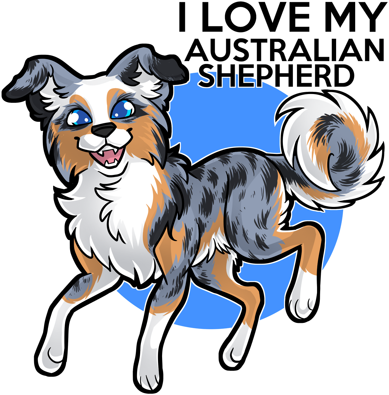 Collie Clipart Australian Shepherd - Australian Shepherd (1280x1284), Png Download