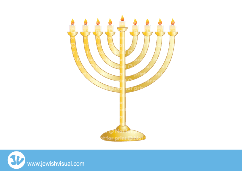 Hanukkiah Clipart - Funny Menorah (842x595), Png Download