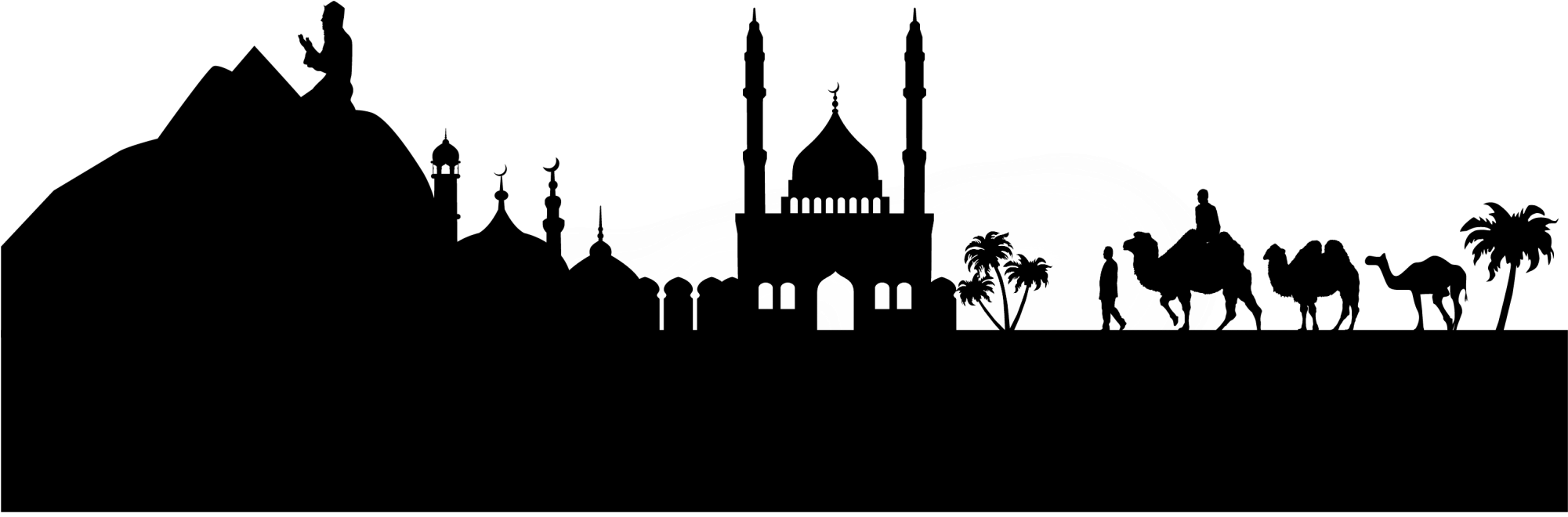 Masjid Drawing Eid - Bakrid Wishes In Malayalam (2000x710), Png Download