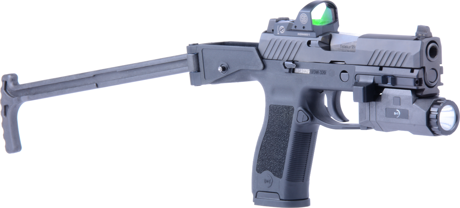 Drawn Gun Transparent - Bt P320 (1500x678), Png Download