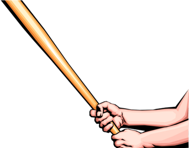 Baseball Bat Clipart Hand Holding - Holding A Baseball Bat (640x480), Png Download