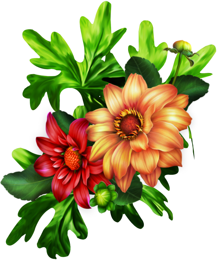 0 16174b 9ffa8120 Orig Painted Flowers, Blythe Dolls, - Bouquet (788x925), Png Download