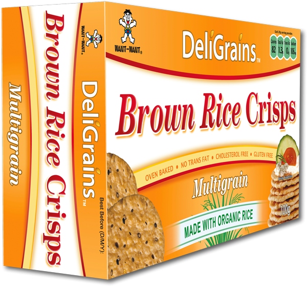 Brown Rice Crisps - Biscuit (600x558), Png Download