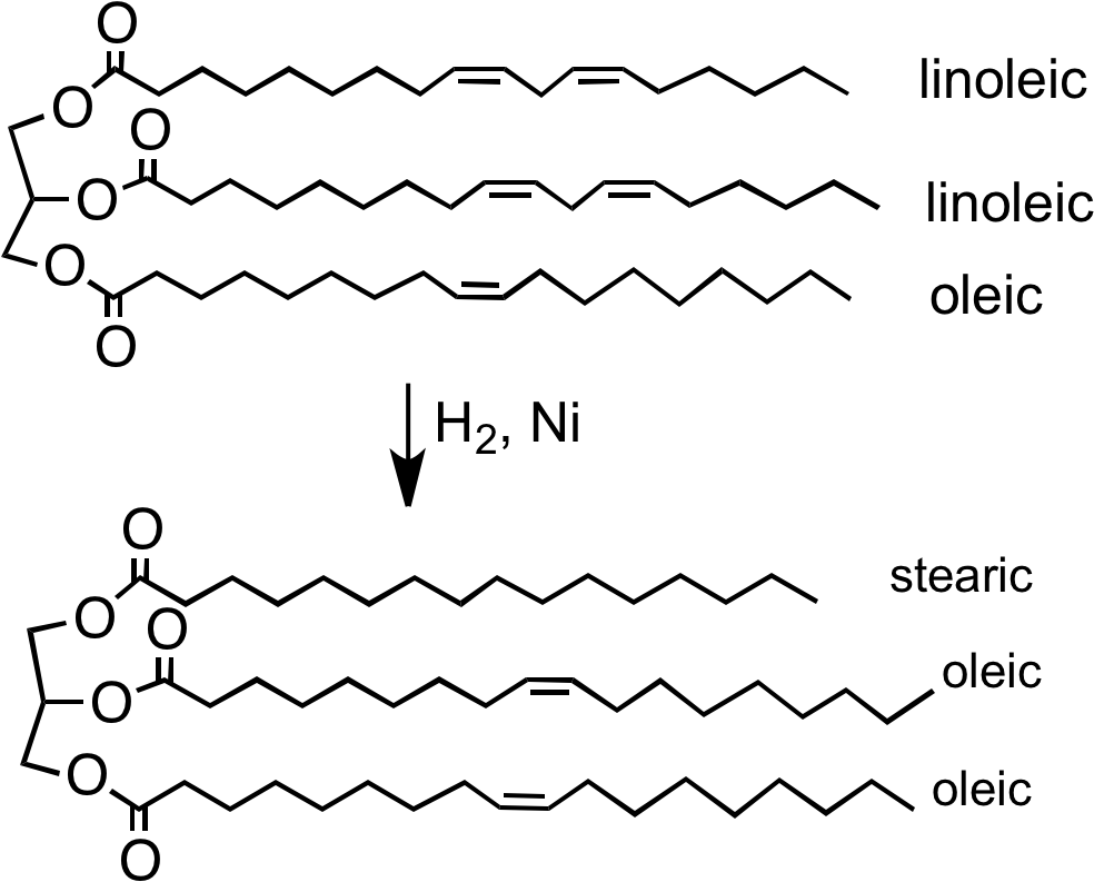 File - H2formargerin - Hydrogenation Of Fatty Acids Reaction (1001x809), Png Download