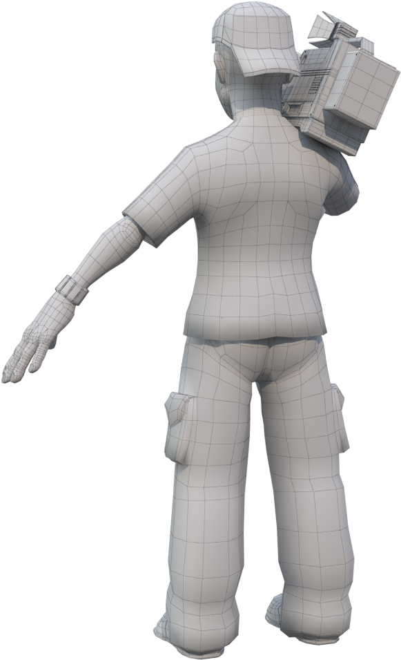 Preview/cameraman Wireframe 2 - Standing (1920x1080), Png Download