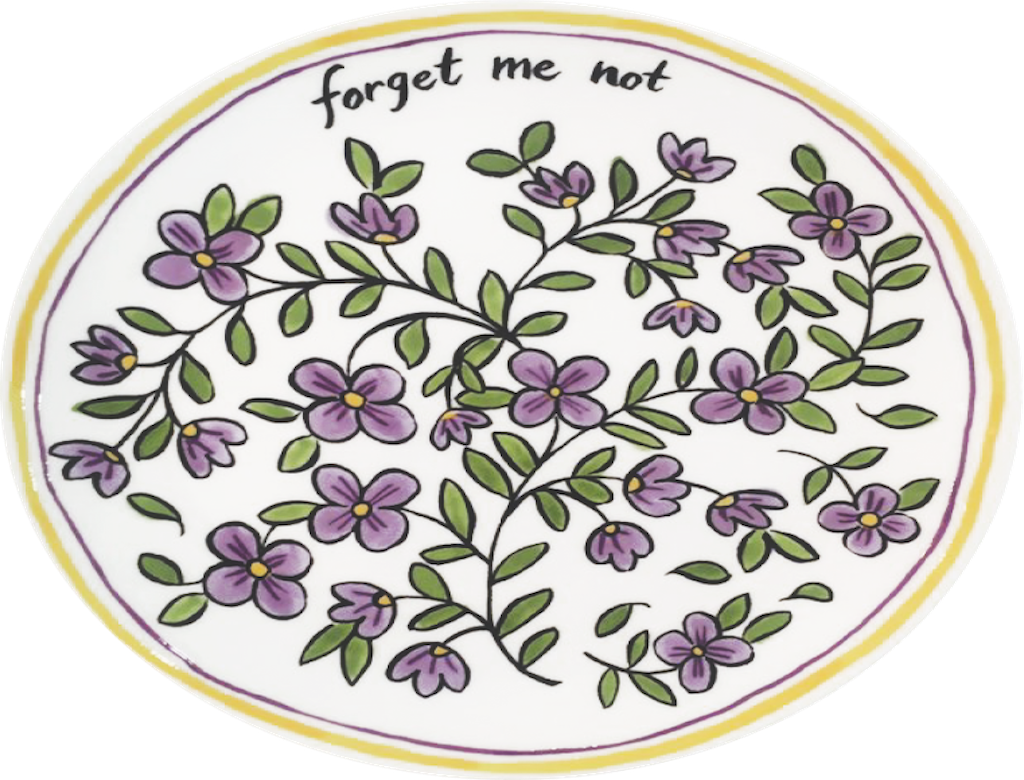 Forget Me Not Plate - Lilac (1024x780), Png Download